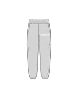 The Womens Sweatpants - Heather - Mantra Fitness - Left Thigh Main Logo - White