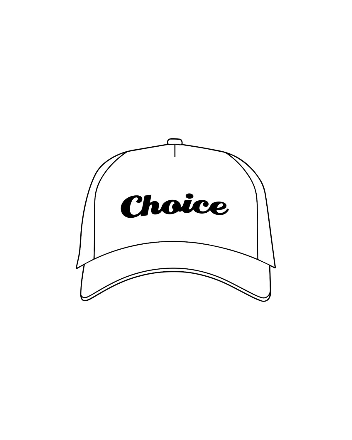 The Trucker Hat - White - Choice Juicery - Black