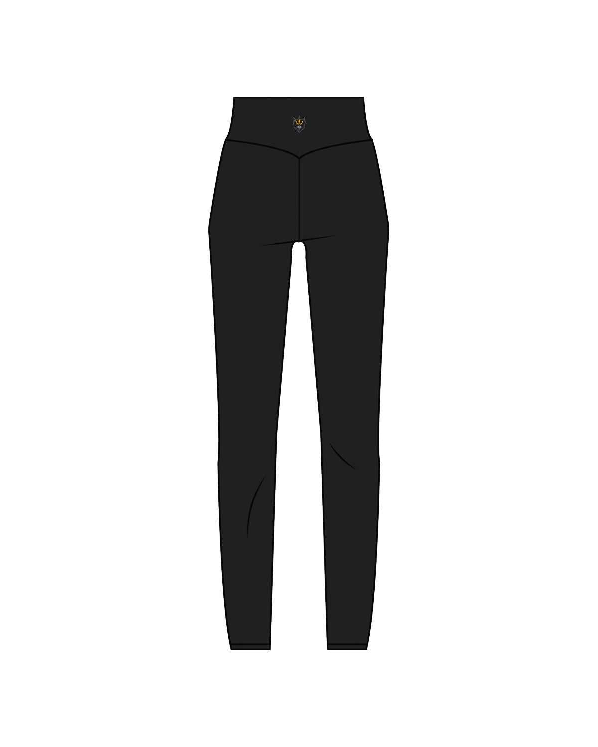 The Basic Legging - Black - Sirens - Left Leg & Back Waistband - Full Color