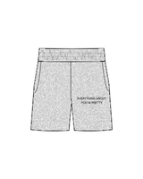 The Mens Sweat Shorts - Heather - Luna Skin - Left Thigh Logo - Black