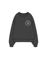 The Classic Crewneck - Charcoal - DRVN Collective - Circle / Back - White