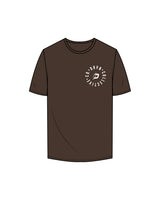 The Mens Tee - Chocolate - DRVN Collective - Circle / Back - White