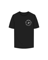 The Mens Tee - Black - DRVN Collective - Circle / Back - White