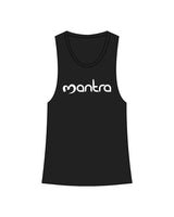 The Womens Racerback Tank - Black - Mantra Fitness - 100 Club - Front & Back - White