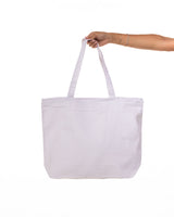 The Zipper Tote Bag - White - Sweathouse - Center Stacked - SH In Between - Black