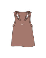 The Crop Tank - Clay - SWTY - Center Chest - Clay / White