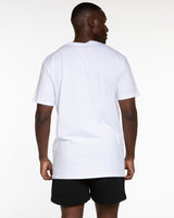 The Mens Tee - White - Bigger Picture Fitness - Center Chest - Black