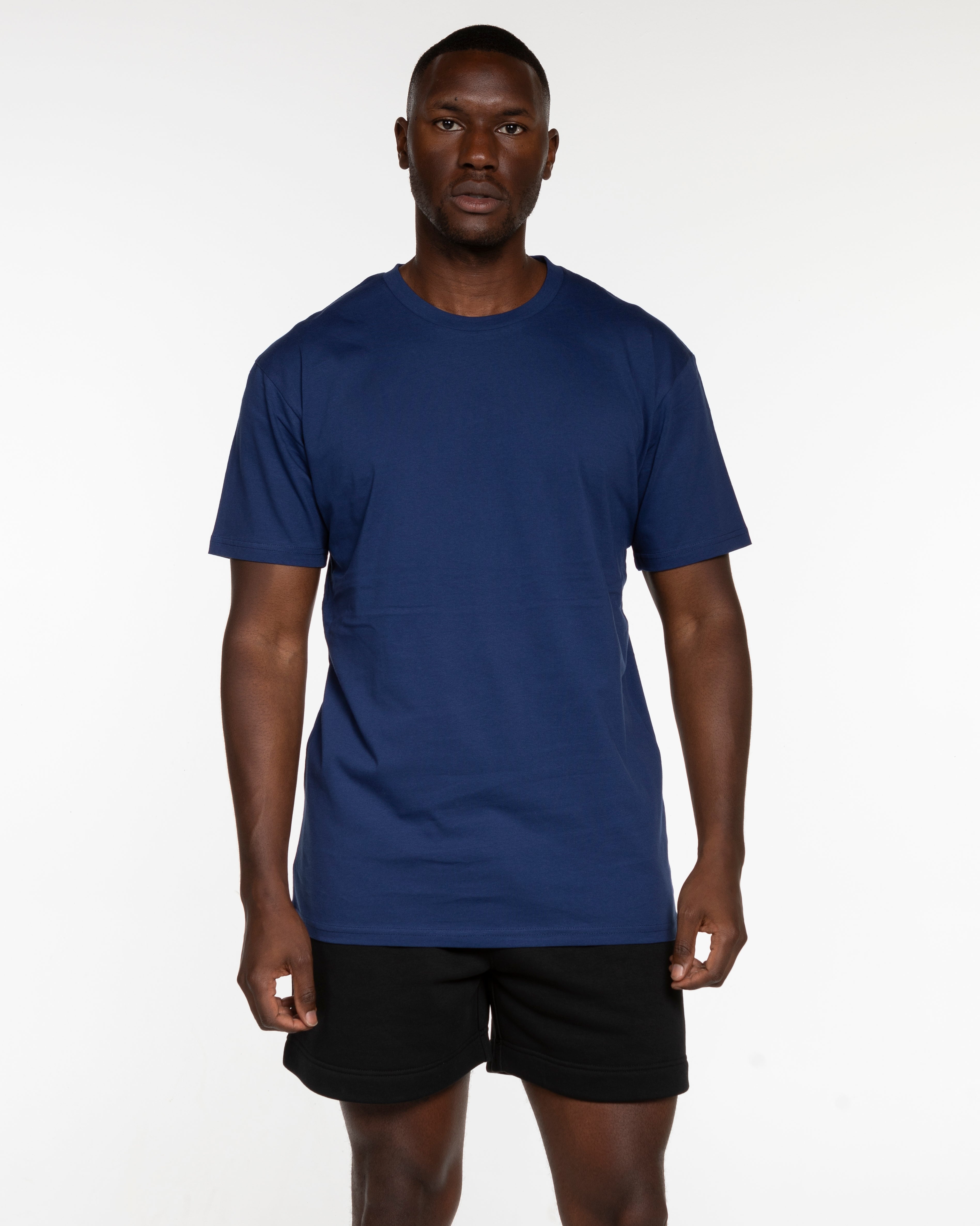 The Mens Tee - Cobalt - Being Fit - Left Chest - White