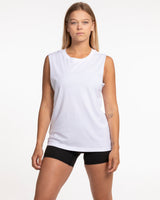 The Womens Classic Tank - White - Mega Well - Center Chest Stacked - Full Color