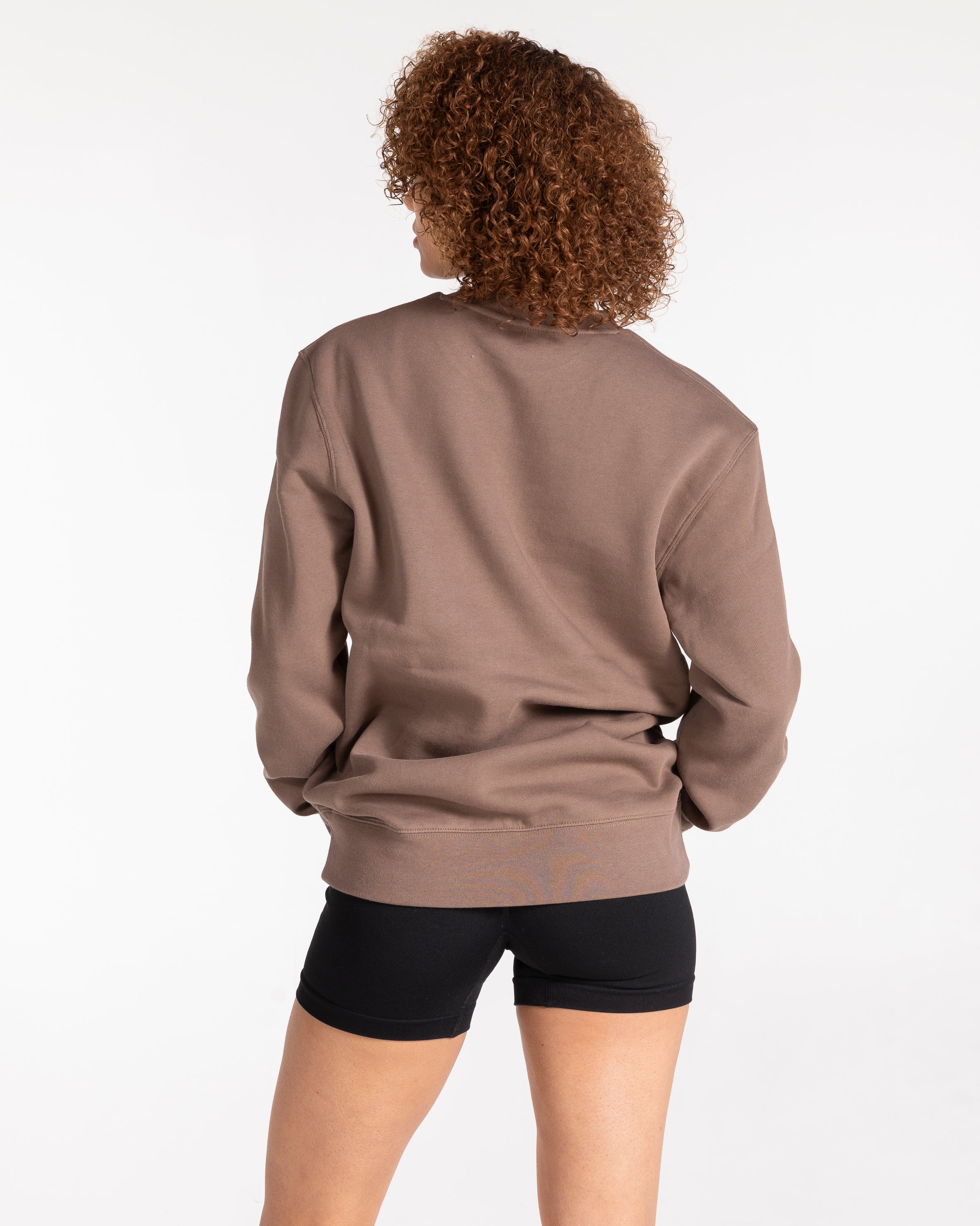 The Varsity Oversized Crewneck - Chocolate