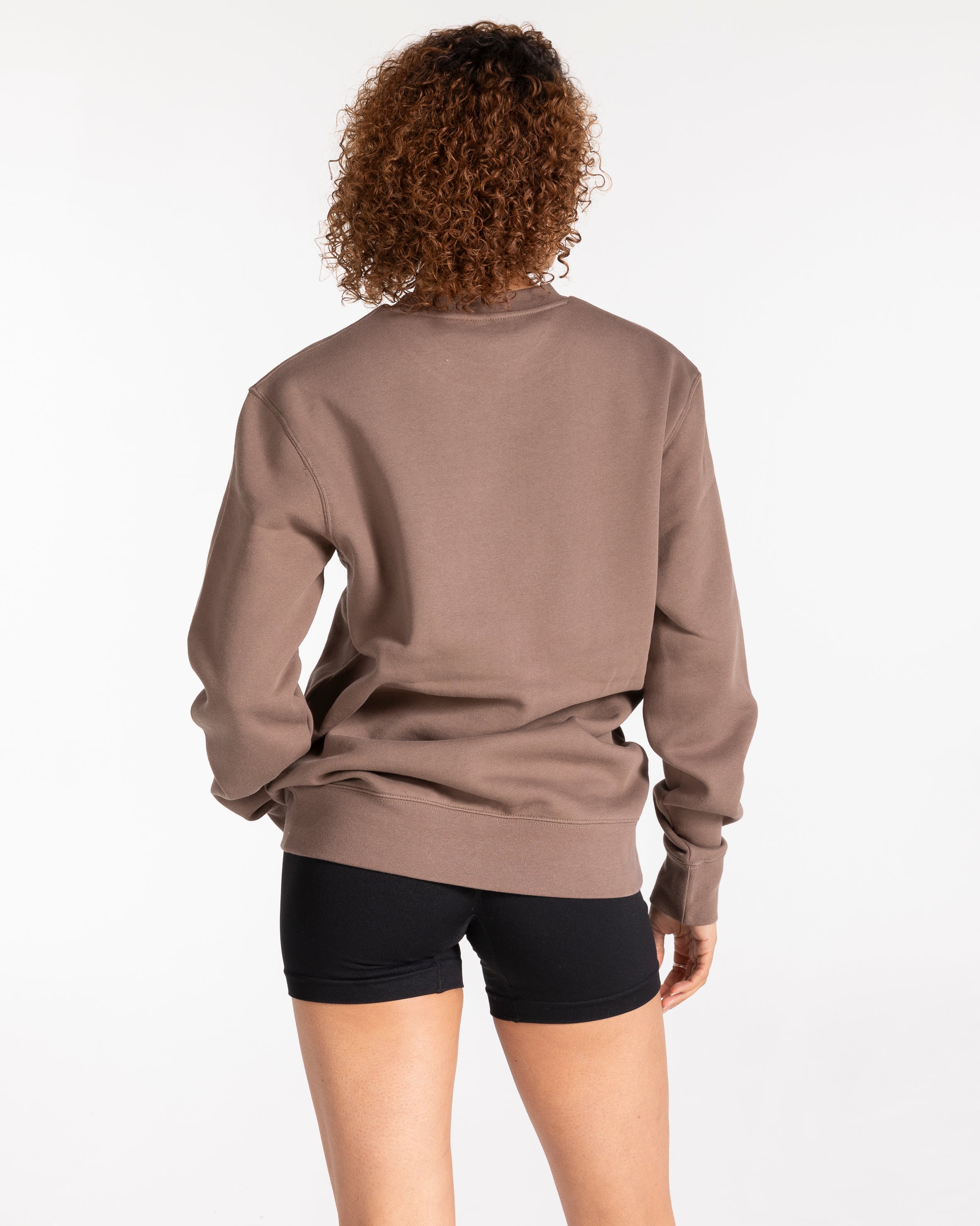 The Varsity Oversized Crewneck - Chocolate