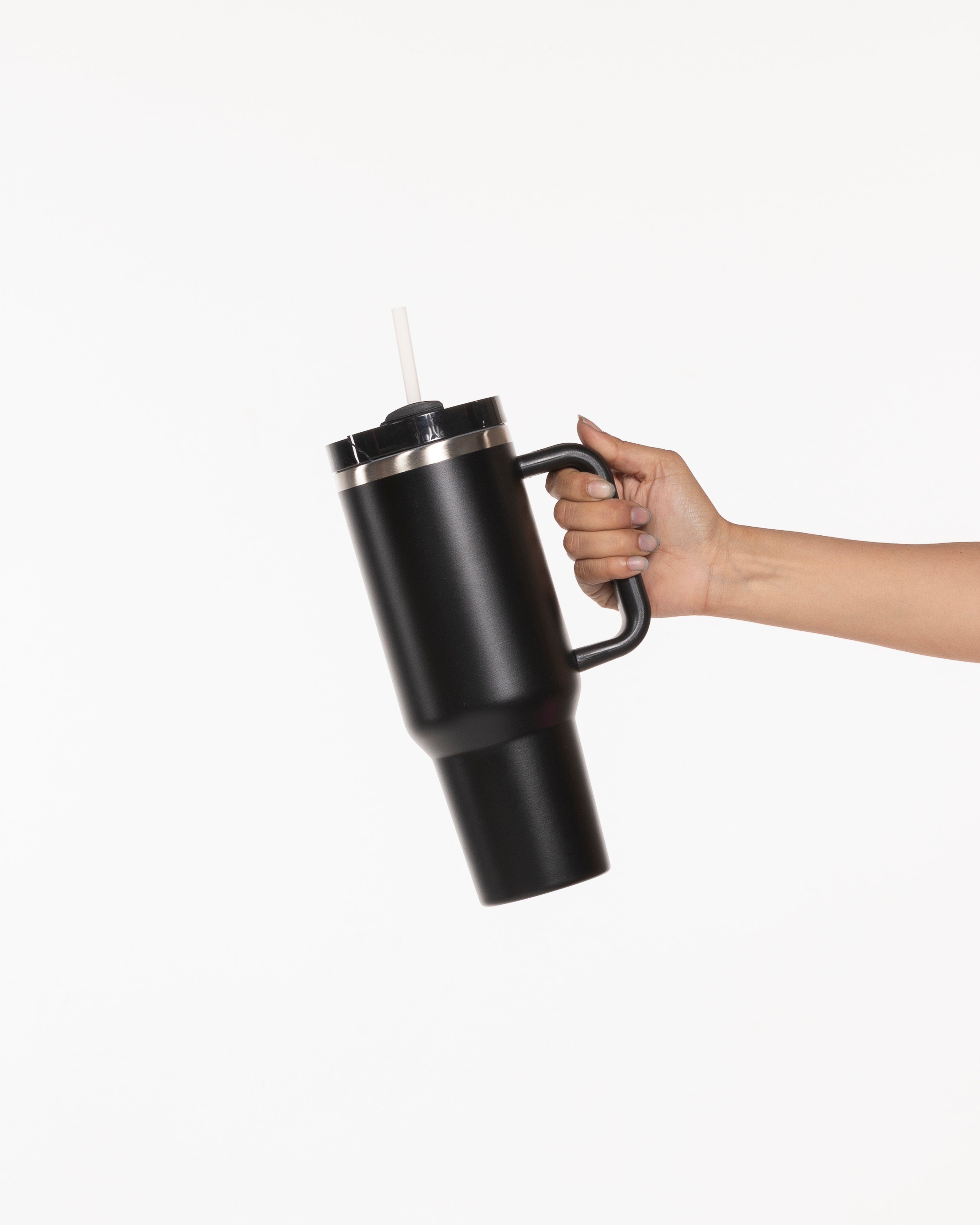 The Tumbler Cup - Black - Sweathouse - Center Round - White