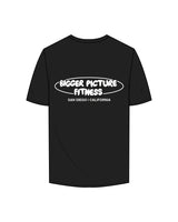 The Mens Tee - Black - Bigger Picture Fitness - F/B Surf - White