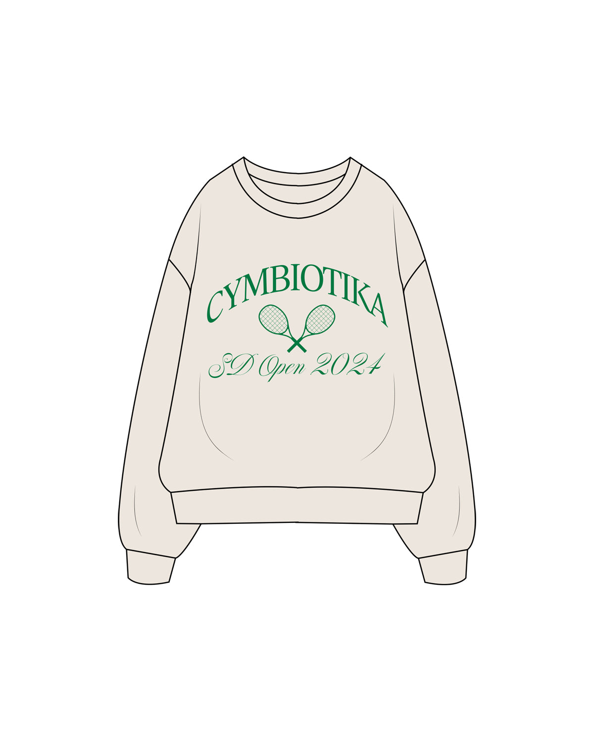 The Classic Crewneck - Off White - Cymbiotika - SD Open - Green