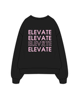 The Womens Crewneck - Black - Elevate - Breast Cancer - Pink