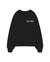 The Womens Crewneck - Black - Elevate - Breast Cancer - Pink