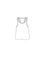 The Ribbed Crop Tank - White - Elevate - Center - White Embroidered