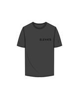 The Mens Tee - Charcoal - Elevate - Front / Back - Black