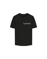 The Mens Tee - Black - Elevate - Front / Back - White