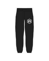 The Classic Sweatpants - Black - Bigger Picture Fitness - Left Thigh - White