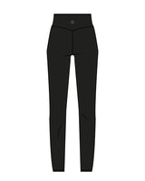 The Basic Legging - Black - HiLo - Back Waist Center - White