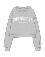 The Oversized Crop - Heather - One Soccer