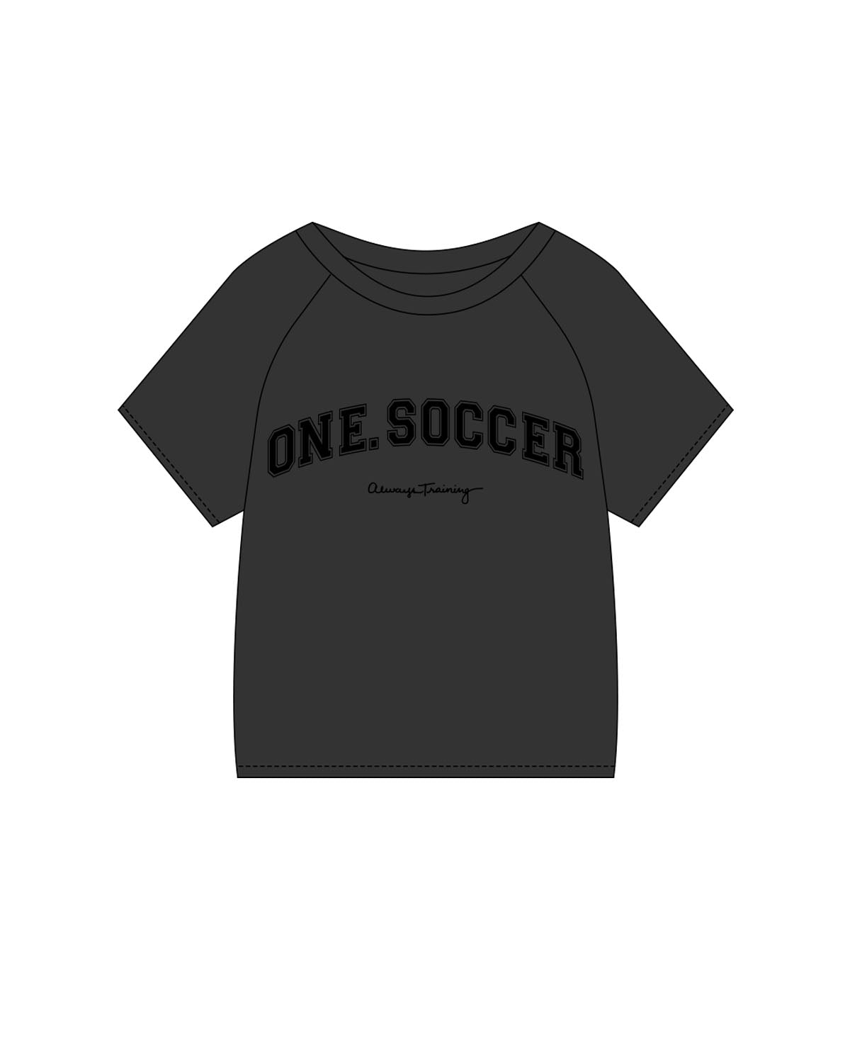 The Kids Heavyweight Tee - Washed Black - One Soccer