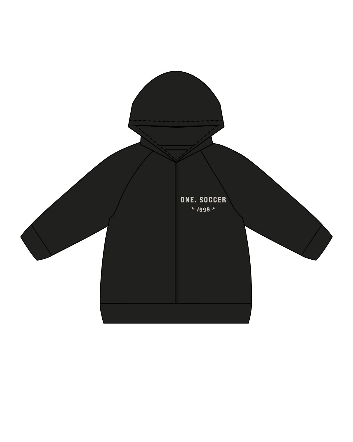 The Kids Zip Hoodie - Black - One Soccer