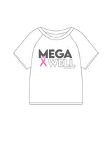 The Kids Tee - White - Mega Well - Center Chest Stacked - Full Color