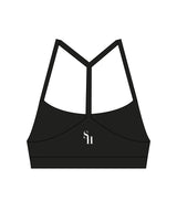 The Basic Bra - Black - Sweathouse - Center Chest Stacked & Back Center - Letters - White