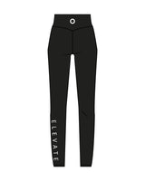 The Basic Legging - Black - Hilo House - Back Waist & Left Leg - White