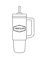 The Tumbler Cup - Black - Elevate - 1500 Logo - White