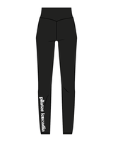 The Basic Legging - Black - Pilates Leucadia - Left Leg - White