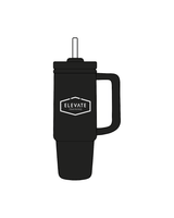 The Tumbler Cup - Black - Elevate - Main Logo - White