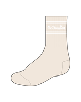 The Crew Socks - Tan - The Booty Shop - White Logo / White Bands / White Grip