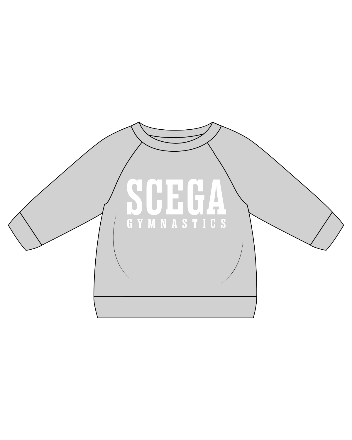 The Kids Crewneck - Heather - Scega - Collegaite Straight Center Chest - White