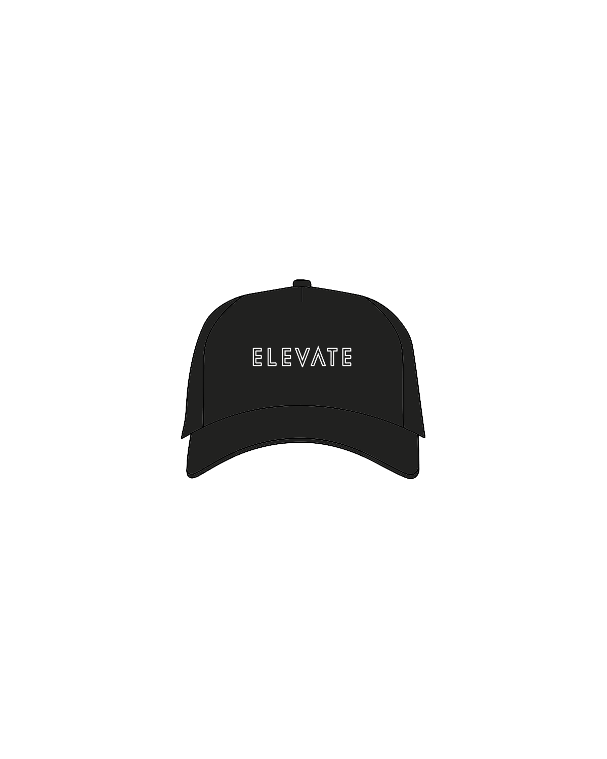 The Trucker Hat - Black - Elevate - White