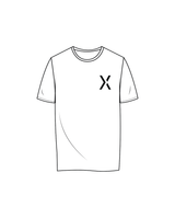 The Mens Tee - White - GFX - Left Chest - Black