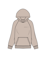 The Womens Hoodie - Bone - Mega + Well - Front / Back - Bone