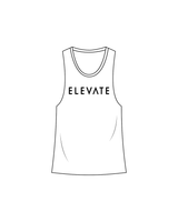 The Womens Tank - White - Elevate - Center - Black