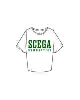 The Crop Tee - White - Scega - Collegiate - Green