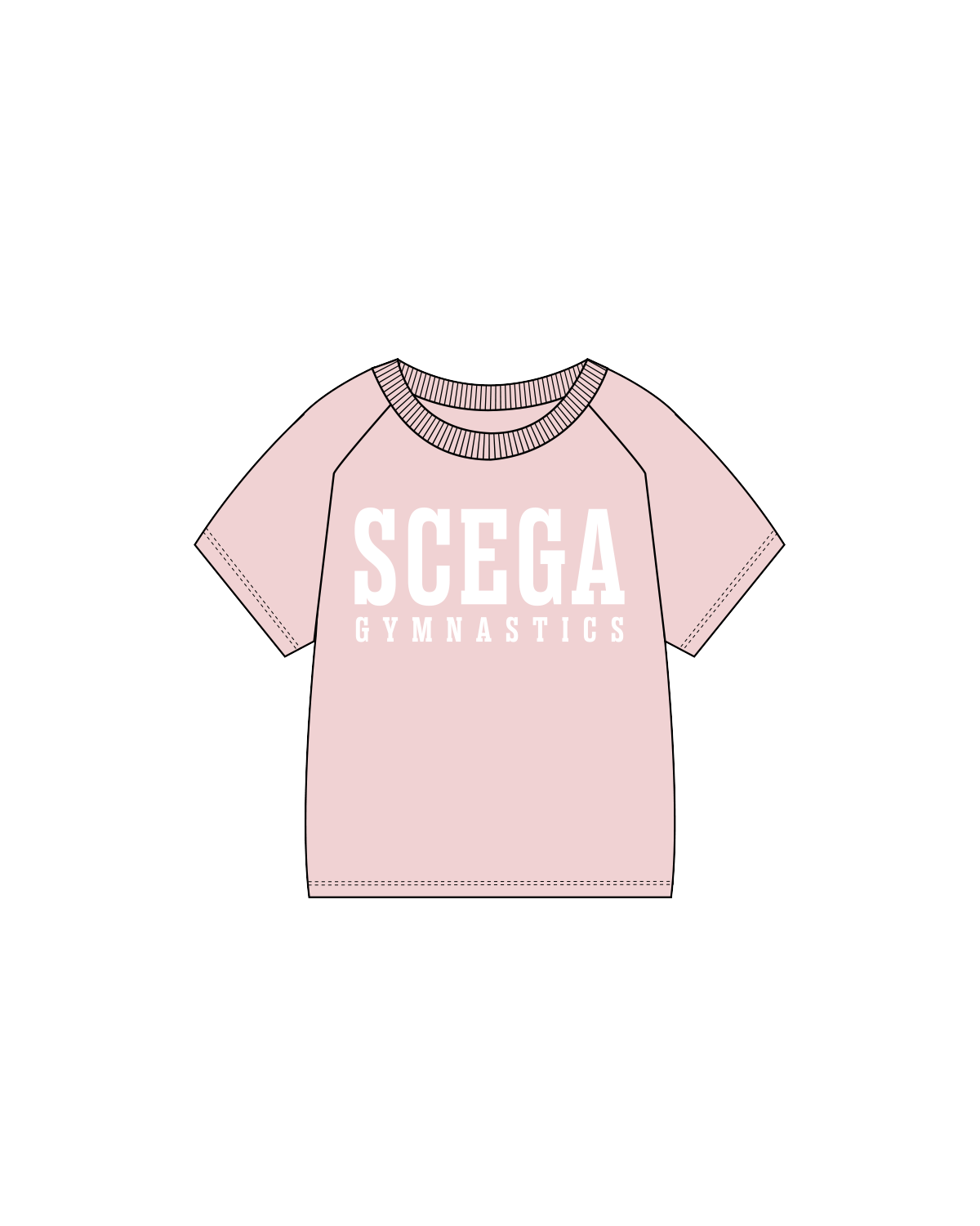 The Kids Tee - Pink - Scega - Collegaite Straight Center Chest - White