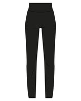 The Basic Legging - Black - BSPOKE - Back Center Waist & Left Bottom Leg - White