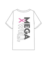 The Mens Heavyweight Tee - White - Mega Well - Left Chest & Back Center Stacked - Full Color