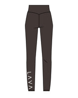 The Basic Legging - Cafe - Lava - Left Leg - White