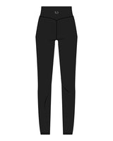 The Basic Legging - Black - Masters Division - Back Center Waistline - White