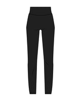 The Basic Legging - Black - Core Ritual - Back Waist - White