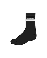 The Crew Sock - Black - Jess Be Fit - White