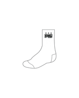 The Crew Sock - White - F45 - Black Logos