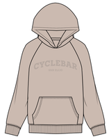 The Womens Hoodie - Bone - Cyclebar - Center Chest / Neckline - Bone